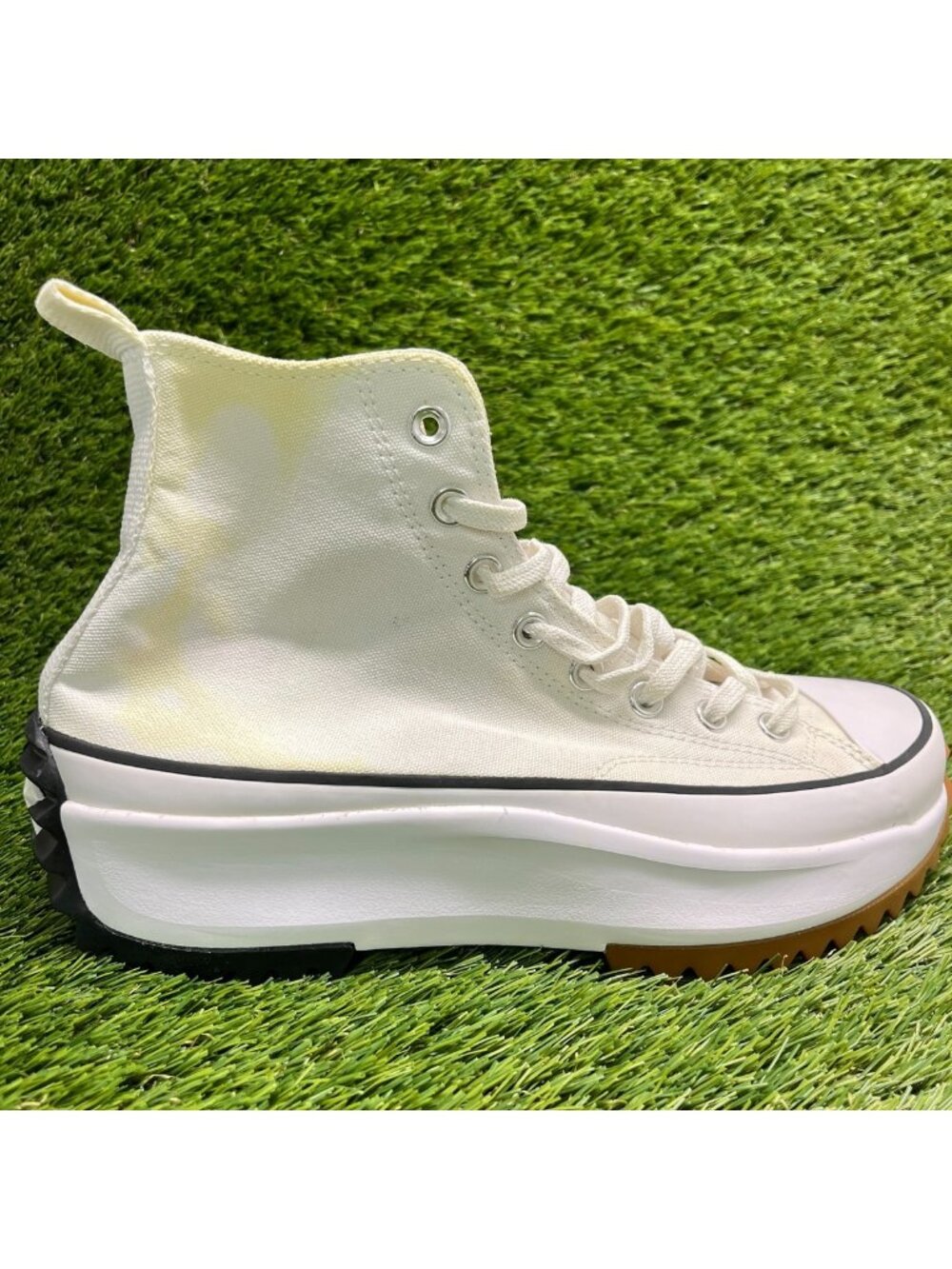 Converse Run Star Hike High Mens Size 9 Women 10.5 White Canvas Shoes Sneakers